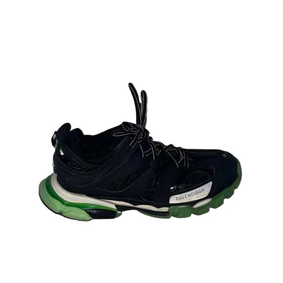 Balenciaga Track Trainer Black & Green Men’s Sneakers Size 12 - Picture 3 of 9
